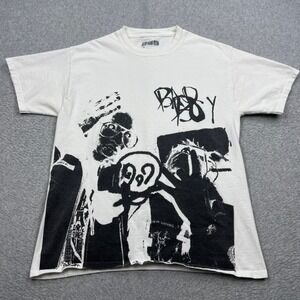 999 Club Juice WRLD Young Thug Bad Boy T-Shirt Mens Medium White Graphic Tee